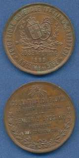 Italy GARIBALDI Hospital 1889 ARGENTINA Foundat. Medal  