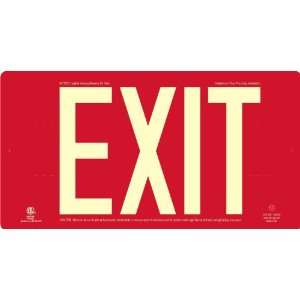    NightBright USA Photoluminescent Red EXIT sign