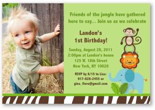 Jazzy Jungle Custom Birthday Invitation Print Your Own  