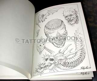 Filip Leu SKULLS Tattoo Flash Machine Gun Kit Ink Book  