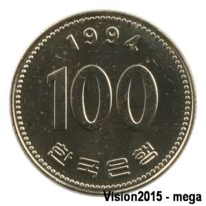 1994 South Korea 100won COIN UNC Yi Sun shin 235 12  