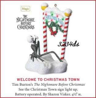 2009 Hallmark WELCOME TO CHRISTMAS TOWN Burtons Nightmare Jack MAGIC 