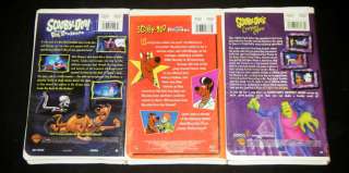 SCOOBY DOO 3 VHS MOVIE SET: Creepiest Capers, Goes Hollywood, & Boo 