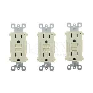  Leviton 7599 3I 15A Decora Plus Receptacle   Ivory (3 Pack 