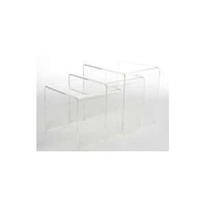  Interiors Acrylic Nesting Table 3 Piece Table Set: Home & Kitchen