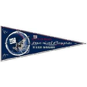    NFL New York Giants Champions Pennant Clock: Sports & Outdoors