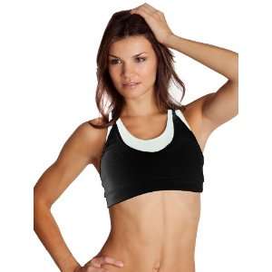  Body Up Womens Tp Yoga Rib Workout bra (Black/White 