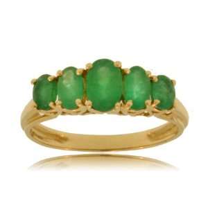  Emerald Ring 14K Gold Ladies Hidden Hearts on Band New 