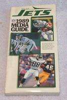 1989 *NEW YORK JETS MEDIA GUIDE W/TRAINING SCHEDULE* ch  