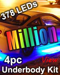 4pc 7 COLOR LED INTERIOR KIT FOOT WELL NEON LIGHTS  