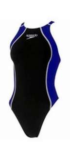 FINA Approved Tag Speedo FASTSKIN PRO Competition Swimsuit BLACK BLUE 
