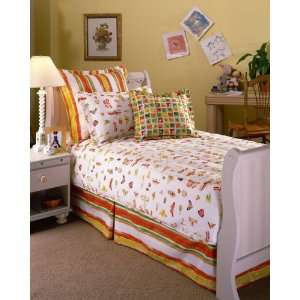   Orange Green Twin Bedding Bed in a Bag Comforter Set: Home & Kitchen
