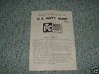 ITC US Navy Blimp Kit # 3723 Instructions 1960s kit A