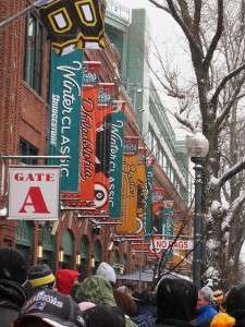 Boston Bruins Team Signed Fenway Park Hung Winter Classic Banner 