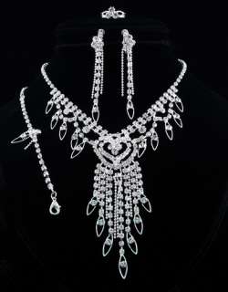 6sets rinestone jewelry set party wholesale necklace&bracklace 