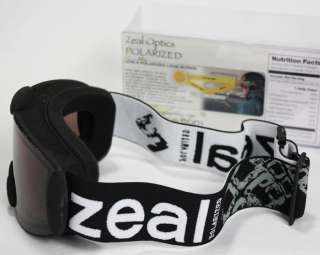 NEW Zeal ZJRZ Polarized Black Womens Girls ski snow snowboard goggles 
