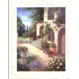  Tuscan Courtyard II, 16 X 20 Artist Vivian Flasch 