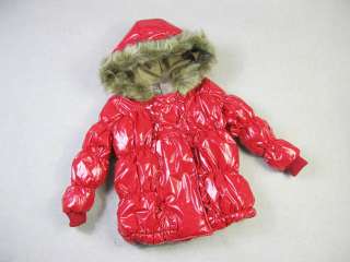 ZARA Girls winter Casual jacket coat red 100 % cotton down 5 6Y 116CM 