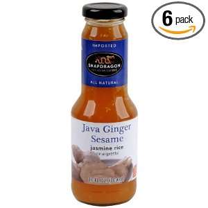 Snapdragon Java Ginger Sesame Vinaigrette, 10.1 Ounce Glass Bottles 