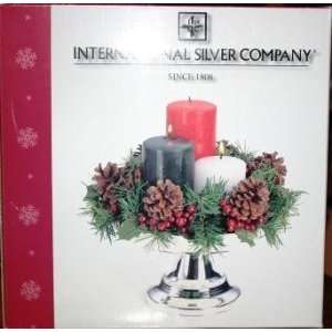  International Silver Company Holiday Pedestal Centerpiece 