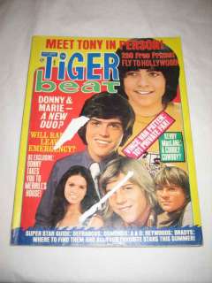 Tiger Beat V.10 #10 July 1974 Donny & Marie Osmond Vince Van Patten 