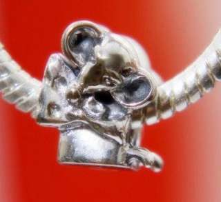 925 SILVER BEAD FOR EUROPEAN CHARM BRACELET G65 MOUSE & CHEESE NEW 