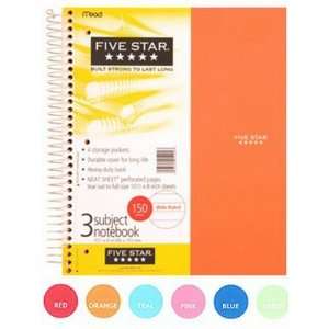  Mead Spiral 10.5x 8 5 Star 150 Page (3 Pack)