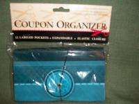 COUPON ORGANIZER 12 LABELED POCKETS EXPANDABLE  