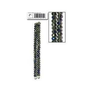  Sweet Beads EWC Bead Glass Rondelle 4x6mm Grey/Blue 50pc 