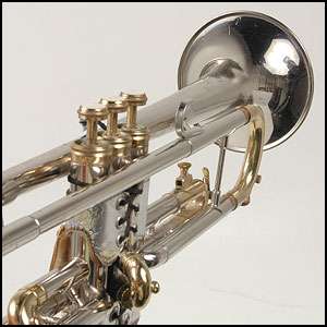 King Tempo Bb Trumpet in Case • Silver & Brass in Color • Includes 