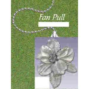  Apple Blossom Pewter Fan Pull with 6 inch chain