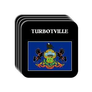 US State Flag   TURBOTVILLE, Pennsylvania (PA) Set of 4 Mini Mousepad 