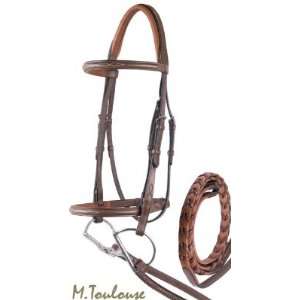   Raised Bridle with Covered Reins Chocolate, Full: Sports & Outdoors