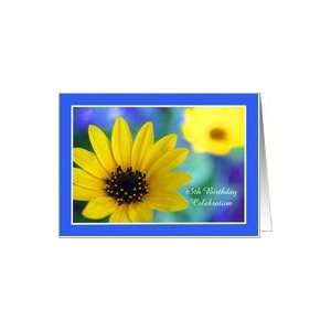  65th Birthday Party Invitation    Stunning Sunflower Card 