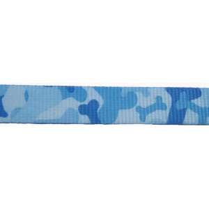  1  5 yds Blue Bone Camo Polyester Webbing