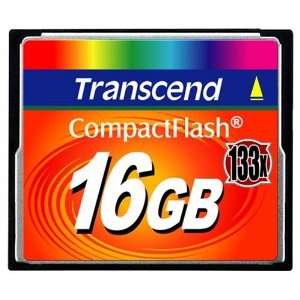 Transcend 16 GB 16GB 133x Compact Flash CF Memory Card  