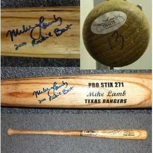   Game Used Rangers Rookie Bat JSA COA   Autographed MLB Bats: Sports