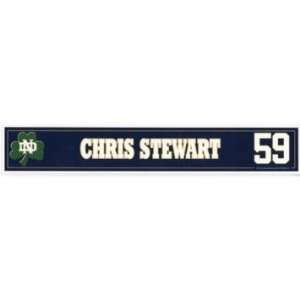 Chris Stewart Notre Dame Game Used Locker Tag vs. Penn 