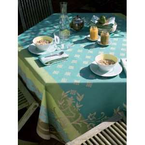   Recevoir Green 71x110 rectangular Tablecloth