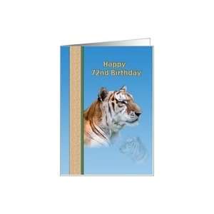  72nd Birthday Card with Tiger Card Toys & Games