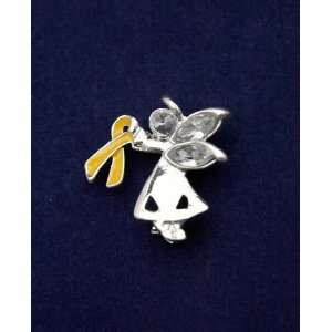  Gold Ribbon Pin Angel By My Side (27 Pins) Everything 