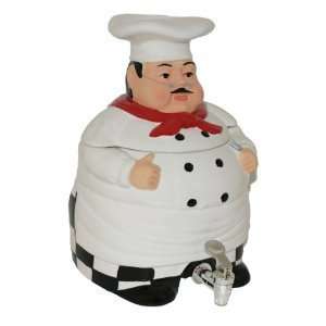 Italian fat chef water jar dispenser ceramic kitchen  