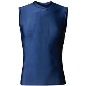Custom A4 Compression Muscle Tees NAVY (NVY) AM:  Sports 