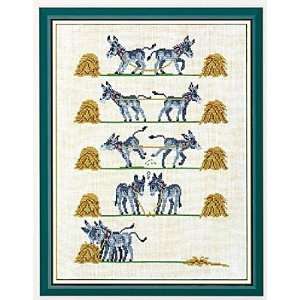 Working Together Donkeys kit (cross stitch) (Special Order)
