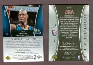 2004 Exquisite Kevin Garnett Patch Auto 3 colors LIMITED LOGOS AWESOME 