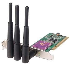  802.11b/g/n MIMO 2.4GHz Wireless LAN PCI Card: Electronics