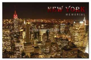 NEW YORK NIGHT SCENE TRAVEL SOUVENIR FRIDGE MAGNET  