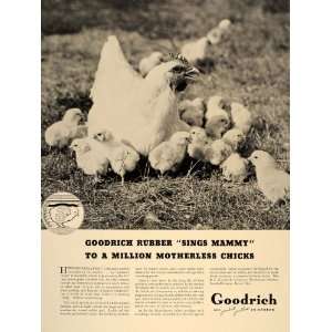   Rubber Products Hen Chicks Akron   Original Print Ad