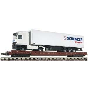  Fleischmann 8272 Dbag Rolling Road   With Schenker Truck 