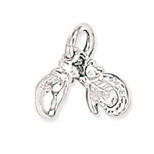  Sterling Silver Boxing Gloves Charm   CM009   11mm x 8mm 